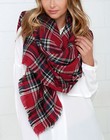 Oversized Blanket Tartan Plaid Scarf Wrap Shawl Long Big Checked Winter Scarf