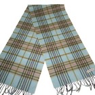 Sutton Studio 100  Cashmere Plaid Scarf Fringe Detail