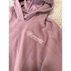 Abercrombie Kids Mauve Purple Glitter Logo Pullover Hoodie Size 11 12