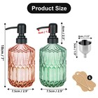 2-pack 13 5 Oz Glass Soap Dispenser With Black Pump  Refillable Bathroom Soap   