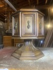 Vintage Octagonal Pedestal End Table Lamp Table