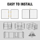 32 dog Playpen 8 Panels Exercise Cage Tall Pet Pen Crate Dog Fence W door Sturdy