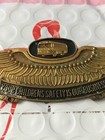 Vintage Gold Toned Brass Wings Bus Driver Badge School Your Childrens Safety