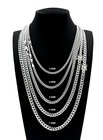 Mens Real 925 Solid Sterling Silver Miami Cuban Chain Necklace Or Bracelet Italy