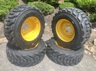 4-hd 12-16 5 Sks-8 Skid Steer Tires rims For John Deere 320  325  326  328  332