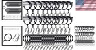Pc Black Metal Curtain Rings   60pc Pin Hooks 1 65in For 40mm Rods