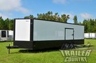 New 2025 8 5x24 V Nose Enclosed Race Ready Toy Hauler Trailer Black Out Package