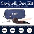 New Savinelli One Starter Kit Rusticated 321 Tobacco Pipe   Accessories