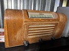 Hoffman Model A300 Electric Am Radio Vintage Wood Tube Radio
