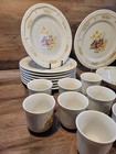 Vintage 1995 Domestications Dining Set Easter Bunnies Yellow Daffodils 43 Pc 