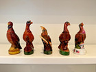 5 Austin Nichols Wild Turkey Mini Decanters No 1   5 Vintage-empty   tops Glued