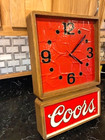 Vintage 1980   s Coors Beer  Clock Sign -  New Clock Mechanism