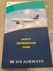 Lot Of 10 Us Airways Safety Card - Airbus A319 - Revision 2 - June 2010