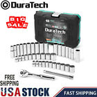 Duratech 3 8  Drive Socket Set 40 Pcs Tool Set Standard  sae  metric Sockets