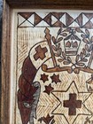 Vintage Tongan Tapa Cloth  Painted Bark Cloth  Polynesian Pacific Islands 17x24 