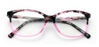 Women 2 Tone Leopard Acetate Non-prescription Glasses Frame Clear Lens Eyeglasse