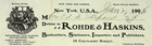 1906 Rohde   Haskins   New York  Ny Graphic Letterhead Correspondence -fc-13