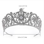 6 2cm Tall Large Cz Crystal Tiara Crown Wedding Bridal Queen Princess For Women