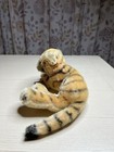 Vintage 1960   s Gund Tiger Stuffed Plush Animal Laying 9   