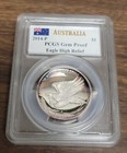 2014 Australia  1 Silver Wedge-tailed Eagle Pcgs Gem Proof High Relief Mercanti 