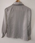 Vtg Tokyo Flower Striped Blouse Shirt 70s Dagger Disco Collar Bishop Sleeve