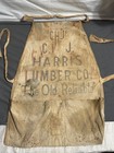 Vintage 1960s Canvas Feed Sack Lumber Yard Nail Apron Cj Harris Old Reliable