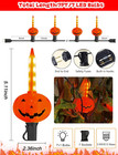 7 5ft Halloween Pumpkin Bubble String Lights Outdoor  8 Led Jack O  Lantern Bub