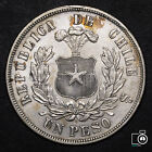 Chile  1 Peso 1872 0  Silver Crown Coin
