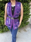 Vintage Red Rock Reflections Women s Purple Geometric Design Sleeveless Vest S