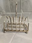 Antique Vintage Victorian Silver Plated Toast Rack For Toast  Mail napkins