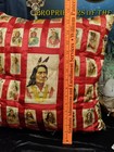 Antique Folk Art Hand Sewn Cigar Silk Ribbon Quilt Square Pillow Chiefs 