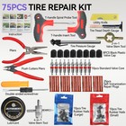 75pc Tire Repair Kit  Heavy Duty Tire Plug Kit  Tire Patch Kit For Fix A Flat