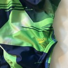 Speedo Pro Lt Girls One-piece Swimsuit Size 20     Green   Blue Athletic Swimwear