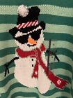 Nwt 33 Degrees Women s Size Xl Sweater Green Striped Snowman Ugly Christmas