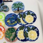 Lot Of Finished Plastic Canvas Items 87 Total Pieces Coasters Napkin Rings Holly