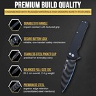 Sliceelite Tiger Shadow Folding Knife D2 Steel 3 5 Inch Drop Point Blade Black