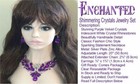  Lovely Purple Crystals  white Rhinestones Necklace Earrings Set New  Free Ship 