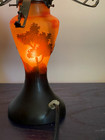 Cameo Glass Galle Style Table Lamp Art Nouveau Tree Mountain 12  No Shade