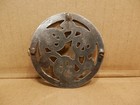 Vtg Tinn Norway Round Pewter Brooch Pendant-viking Serpent Scandinavian Jewelry