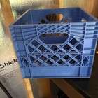 Plastic Milk Crate Blue Color Custom For Business