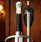 Longclaw Inspired Sword Jon Snow Style Fantasy Replica With Plaque