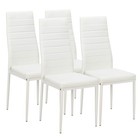 4pcs Dining Set Kitchen Room Table Set Dining Table And 4 Leather Chairs