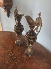 A Beautiful Quality Pair Of Antique Gilt Brass Ewers  French 19th Century 