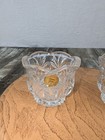 Princess House  24  Lead Crystal Votive Candle Holders 2 Pcs Nicely Cut              
