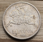 1936 Lithuania Silver 10 Litu - Circulated Nice Details