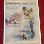 Vintage 1956 And 1959 Walt Disney Advertising Movies Advertising Lot Of 2
