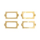 4pcs Card Holder For Bin Or Filing Cabinet Solid Cast Brass