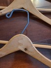 Lot Of 5 Vintage Wood Wishbone Suit Hangers - Natural   Varnished Finish