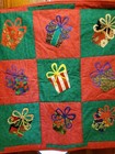 Handmade And Machine Sewn Small Christmas Quilt Blanket Throw New 38 X 38