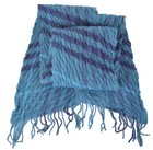 New Burberry Children s  175 Wool   Cashmere Blue Green Quilted Nova Check Scarf
